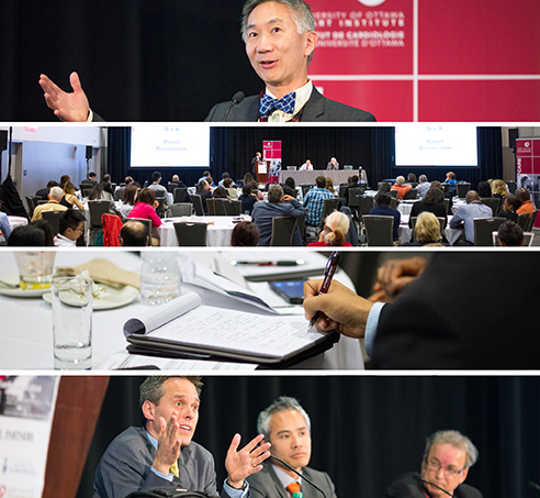 A montage of conference pictures