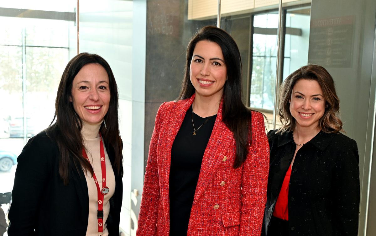 Dr. Kerri-Anne Mullen (left), Dr. Thais Coutinho (middle) and Nadia Lappa