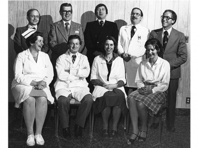 Le comité de direction de l’Unité de soins cardiaques, 1979.